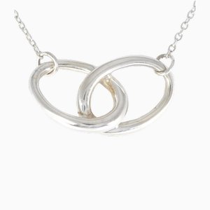 Collar circular entrelazado de plata de Tiffany