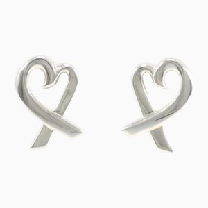 Loving Heart Silver Earrings from Tiffany, Set of 2