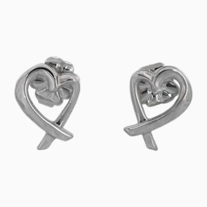 Aretes con forma de corazón de plata de Paloma Picasso para Tiffany & Co.