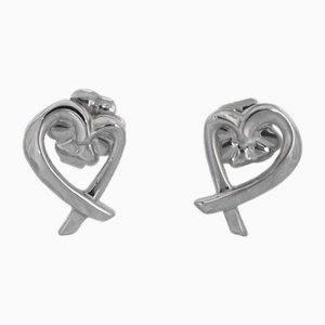 Boucles d'Oreilles Cœur en Argent par Paloma Picasso pour Tiffany & Co.