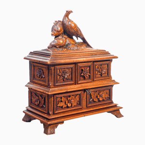 Jewelery Box with Carved Wooden Music Box