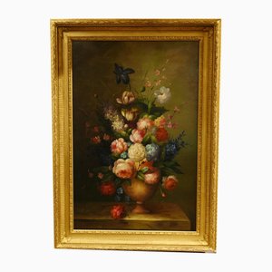 English Artist, Floral Still Life, Oil Painting, Framed