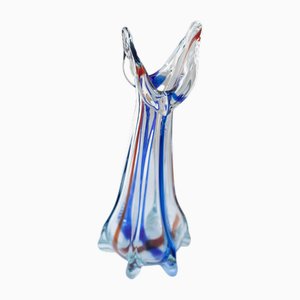 Large Vintage Glass Vase, 1970s
