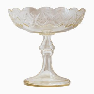 Tischdekoration Schale aus Kristallglas, Italien, 1910er