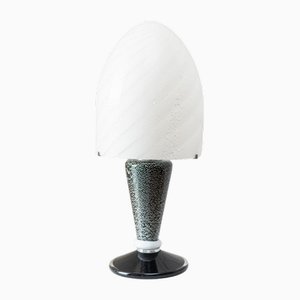 Lámpara de mesa en forma de hongo en forma de remolino de Murano, años 70