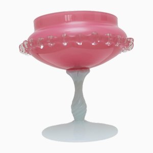 Pink Empoli Glass Bowl, Italy, 1960s