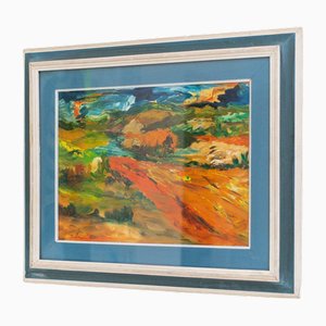 Artista, Paesaggio, Italia, Anni '60, Dipinto ad olio, Con cornice