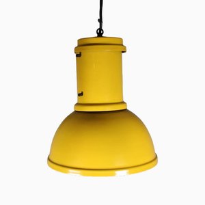 Gelbe Industrielampe von Fontana Arte, 1970er