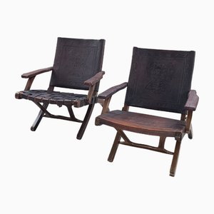 Chaises Inca par Angel I. Pazmino, 1960s, Set de 2