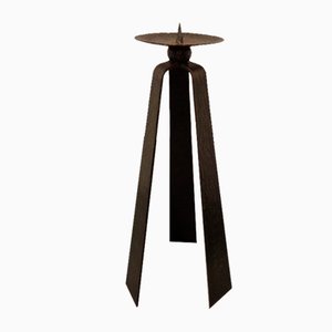 Large Brutalist Copper Candleholder, Germany, 1960s