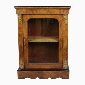 Victorian Walnut Glazed Side Cabinet