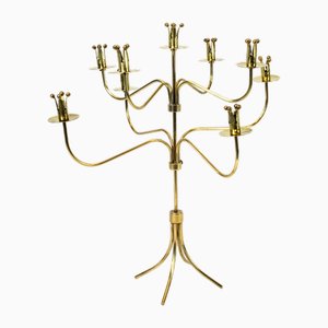 Candelabro sueco Mid-Century de latón de Josef Frank para Svenskt Tenn, años 50