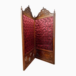 Late 19th Century Two-Panel Oriental-Style Folding Screen