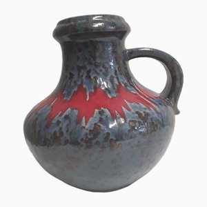 Vase Vintage en Céramique avec Poignée de Scheurich, Allemagne, 1970s