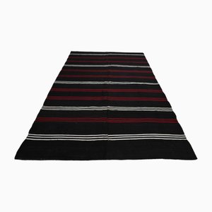 Alfombra kilim turca vintage de tejido plano de lana, años 60