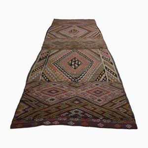 Tapis Turkis Vintage Tissé Main Orange Marron, 1960s