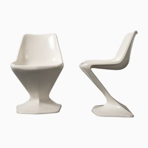 Fiber Glass Chairs, 1960s, Set of 2