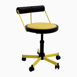 Yellow Adjustable Desk Chair from Bieffeplast, 1980s