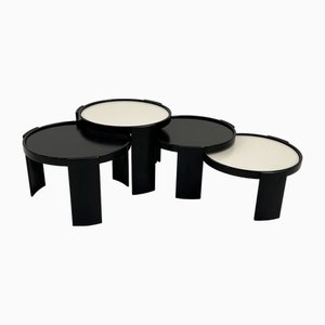 Large Reversible Nesting Tables by Gianfranco Frattini for Cassina, 1960s, Set of 4