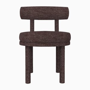 Moca Stuhl aus dunkelbraunem Tricot Stoff von Studio Rig für Collector
