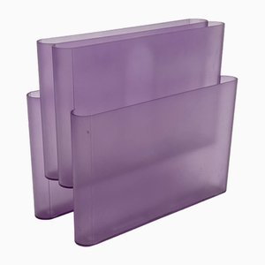 Acrylic Purple Magazine Rack by Giotto Stoppino for Kartell, 1970s