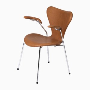 Silla de cuero de Arne Jacobsen para Fritz Hansen