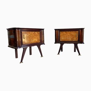 Vintage Italian Bedside Tables, 1950s, Set of 2