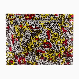 Vassoio vintage di Keith Haring per Café Des Arts, anni '90