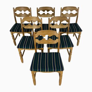 Razorblade Chairs by Henning Kjaernulf , Set of 6