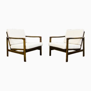 Set of Mid-Century Beige Chairs by Zenon Bączyk, 1960s