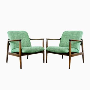 Grüne Mid-Century Sessel von Edmund Homa, 1960er, 2er Set