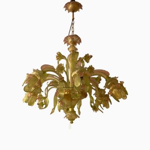 Italian Style Murano Glass with Flowers Chandelier by Simoeng