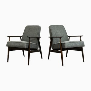 Mid-Century Grey Armchairs by by H. Lis, 1960s, Set of 2