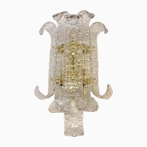 Transparent Lingue Murano Glass Wall Lamp by Simoeng