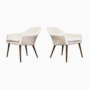 Cream Cocktail Chairs, 1970s, Set of 2