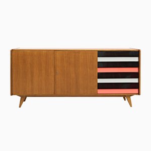 Model U-460 Sideboard in Oak by Jiří Jiroutek for Interier Praha, 1965