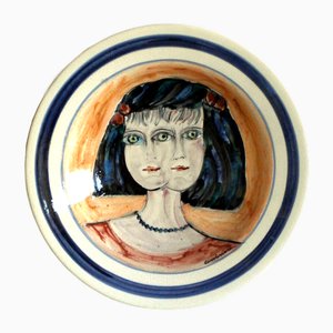 Plate by Bruno Cassinari for Ceramica Italia Rossicone, 1980