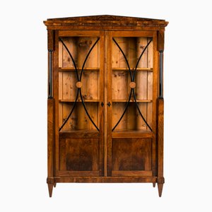 Biedermeier Display Cabinet in Walnut Wood, 1800s