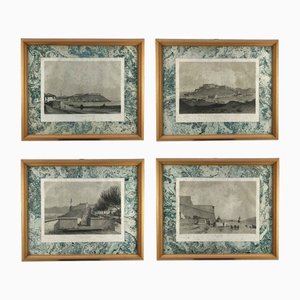 Andrè Durand, Views of the Island of Elba, 1862, Lithographs, Framed, Set of 4