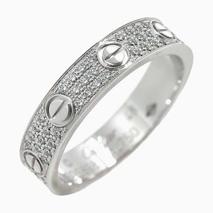Love Ring mit Full Pave Diamanten aus Weißgold von Cartier