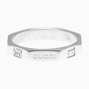Octagonal Ring in White Gold from Gucci