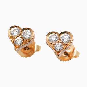 Aretes de diamantes en forma de corazón de Tiffany & Co.. Juego de 2