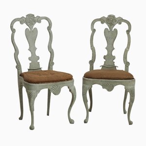 Chaises Rococo Scandinaves, 1750s, Set de 2