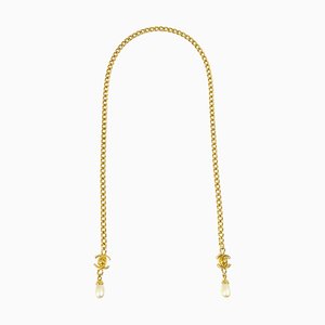 Artificial Pearl Turnlock Chain Necklace from Chanel