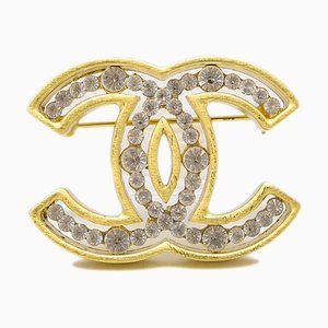Broche CC con diamantes de imitación de Chanel