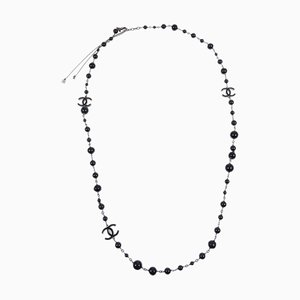 Schwarze CC Halskette von Chanel