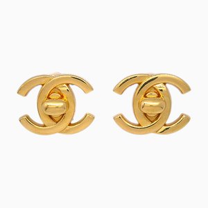 Boucles d'Oreilles CC Turnlock de Chanel, Set de 2
