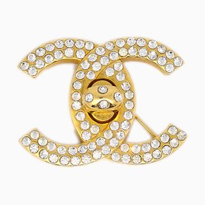 Broche CC Turnlock de diamantes de imitación de Chanel