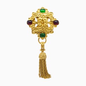 Filigree Gripoix Brooch in Gold from Chanel