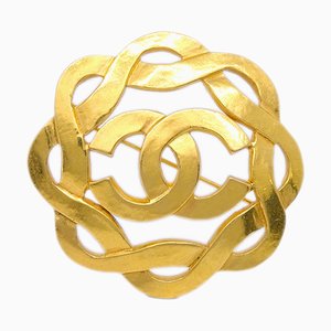 Blumenbrosche in Gold von Chanel